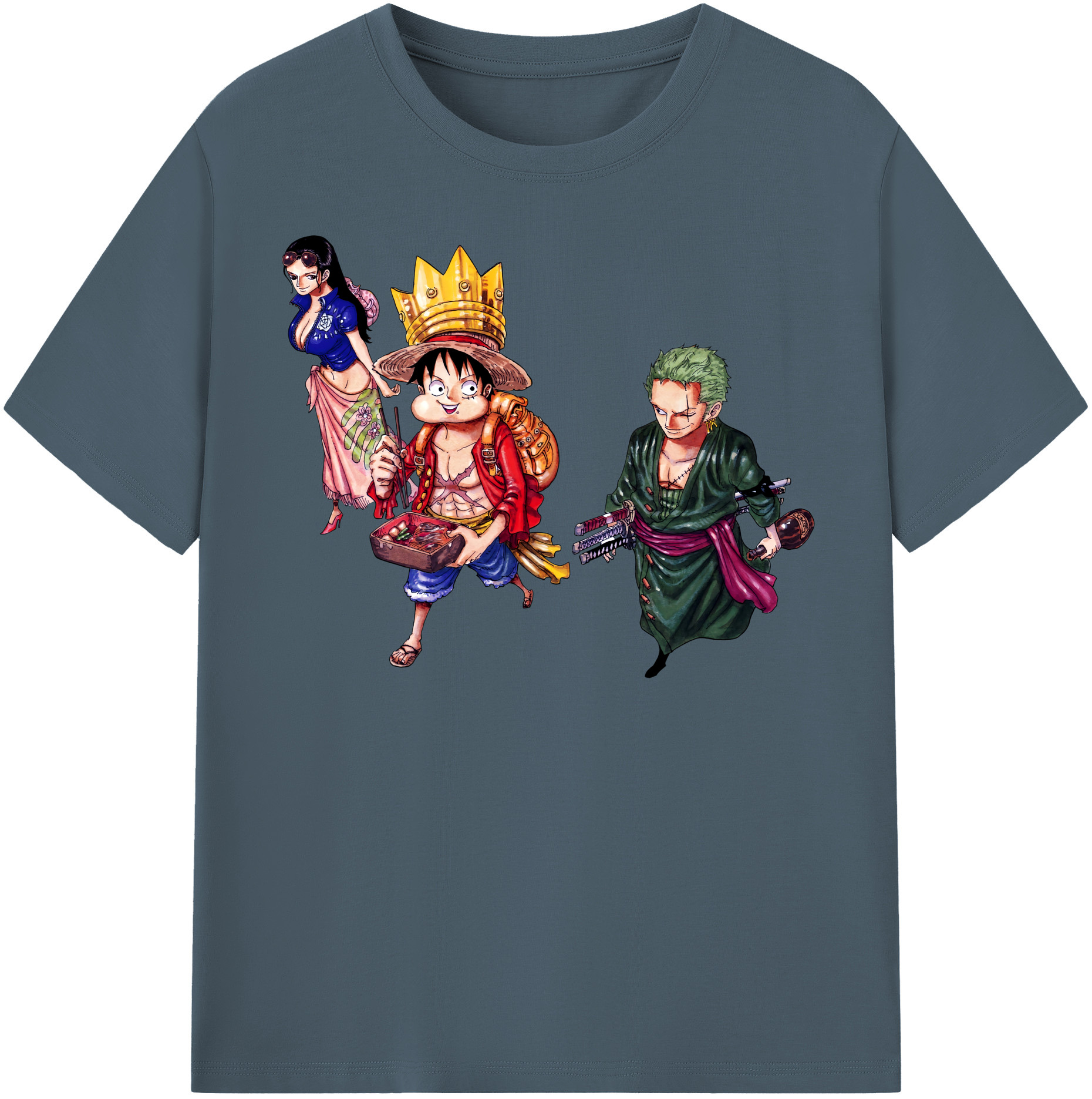 ワンピース モンキー・D・ルフィ ONE PIECE Monkey D. Luffy 綿100％半袖Tシャツ（フロントプリント）